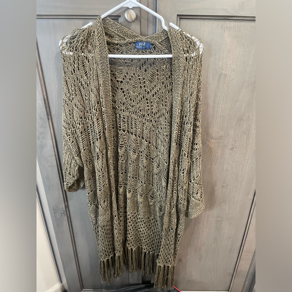 Polo Ralph Lauren crochet knit cardigan